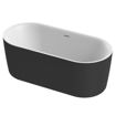 Slika KADA METAURO FREE CENTRAL 180x80cm SLOT BIJELA/CRNA MAT