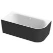 Slika KADA METAURO FREE CORNER 160x75cm SLOT BIJELA/CRNA MAT DESNA SAMOPUNJENJE