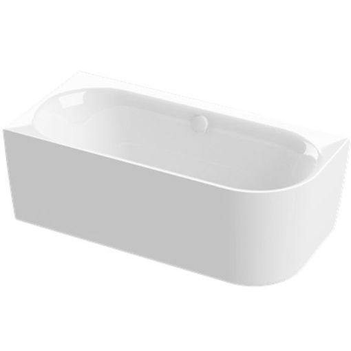 Slika KADA METAURO FREE CORNER 160x75cm SLOT BIJELA SJAJ DESNA