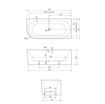 Slika KADA METAURO FREE CORNER 180x80cm SLOT BIJELA MAT LIJEVA
