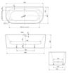 Slika KADA METAURO FREE WALL 180x80cm SLOT BIJELA SJAJ