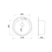 Slika SUDOPER METALAC X VENERA Φ51 x 18 SA SIFONOM FI90 CRNI