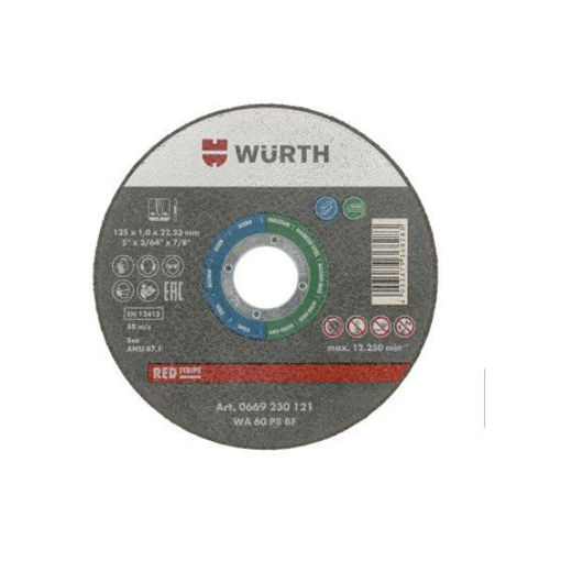 Slika REZNA PLOČA WURTH FE A2 RED STRIPE 125x1,0mm RS