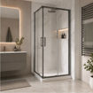 Slika TUŠ KABINA COPEN ATLAS PRO 80x80x195 GUN METAL/PROZIRNO