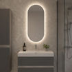 Slika OGLEDALO LYRA 50x90 SA POZADINSKOM LED RASVJETOM I GRIJAČEM PROTIV MAGLJENJA