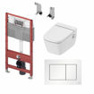 Slika TECEONE SET WC ŠKOLJKA S FUNKCIJOM BIDEA, VODOKOTLIĆ 1120mm BIJELA TIPKA TECENOW