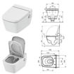 Slika TECEONE SET WC ŠKOLJKA S FUNKCIJOM BIDEA, VODOKOTLIĆ 1120mm BIJELA TIPKA TECENOW