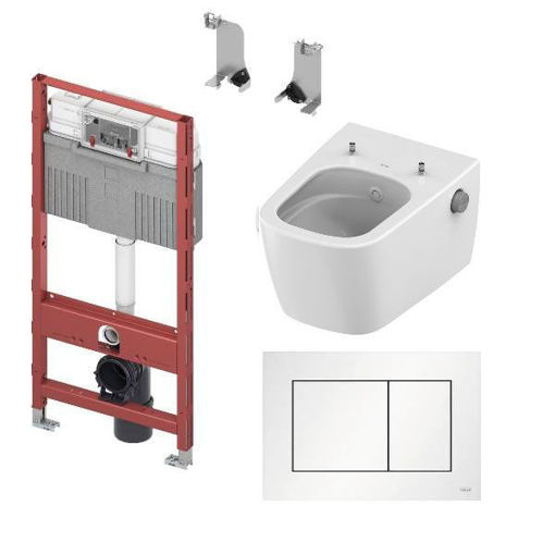 Slika TECENEO SET WC ŠKOLJKA S FUNKCIJOM BIDEA, VODOKOTLIĆ 1120mm BIJELA TIPKA TECENOW