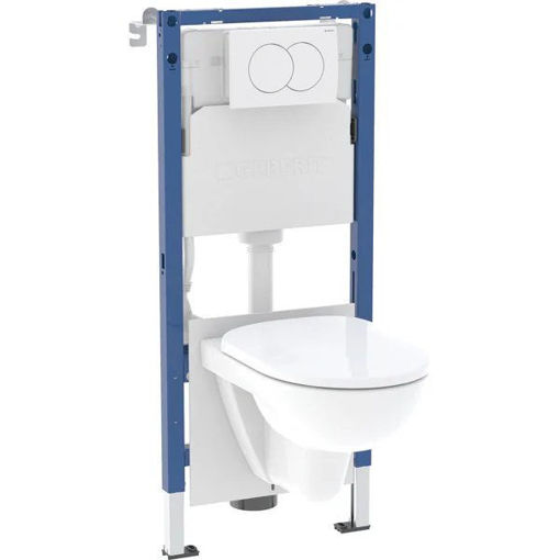 Slika SET GEBERIT DELTA 5/1 WC ŠKOLJKA / WC DASKA / MONT. EL. / TIPKA