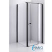 Slika TUŠ KABINA MB TAILOR 140x90 CM CRNI/PROZIRNO 8 MM OKRETNA VRATA